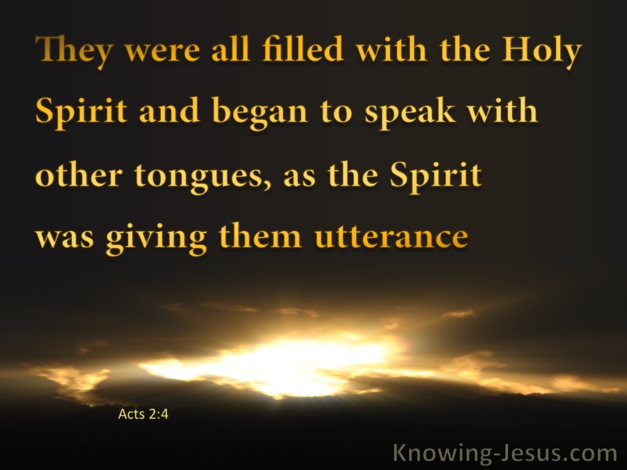 Acts 2:4 Filled With The Holy Spirit And Speaking In Tongues (brown)